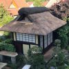 Teehaus Japangarten Pavillon ueberarbeiten abputzen Heidefirst Reetdach Reet Reetdachdecker Bad Zwischenahn Meints 2